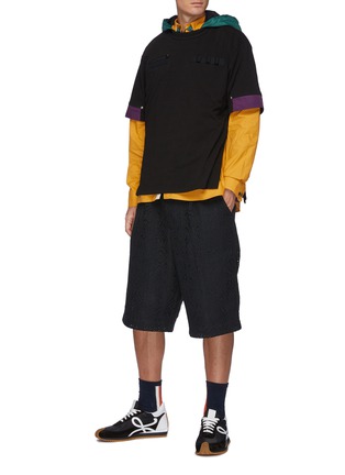 Figure View - Click To Enlarge - SACAI - Contrast panel zip chest pocket T-shirt