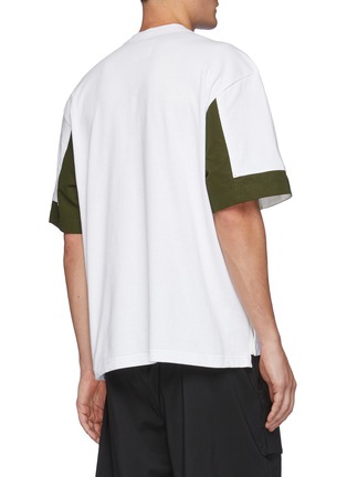Back View - Click To Enlarge - SACAI - Contrast panel zip chest pocket T-shirt