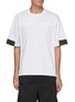Main View - Click To Enlarge - SACAI - Contrast panel zip chest pocket T-shirt