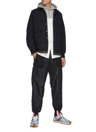 Figure View - Click To Enlarge - SACAI - Hooded cotton shirt