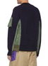 Back View - Click To Enlarge - SACAI - Elasticated insert zipped pouch pocket sweatshirt