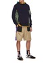 Figure View - Click To Enlarge - SACAI - Elasticated insert zipped pouch pocket sweatshirt
