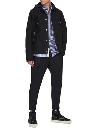 Figure View - Click To Enlarge - SACAI - Belted Cropped Suiting Pants