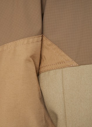  - SACAI - Nylon Pamelled Hybrid Blazer Wool Melton Hooded Zip Jacket