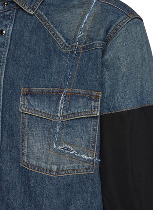  - SACAI - Contrast panel denim shirt