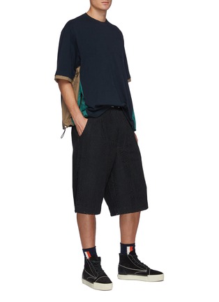 Figure View - Click To Enlarge - SACAI - Drawstring outseam insert T-shirt
