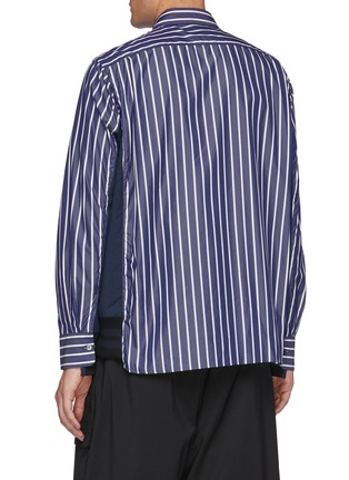 Back View - Click To Enlarge - SACAI - Striped side elastic band insert shirt