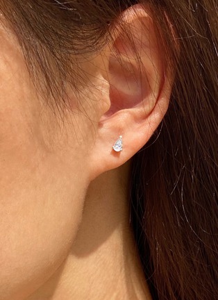 Detail View - Click To Enlarge - GENTLE DIAMONDS - Simone' lab grown diamond 9k white gold stud earring