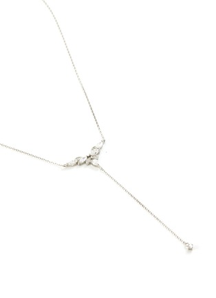 Detail View - Click To Enlarge - GENTLE DIAMONDS - Fleur' lab grown diamond 9k white gold necklace