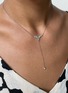 Detail View - Click To Enlarge - GENTLE DIAMONDS - Fleur' lab grown diamond 9k white gold necklace
