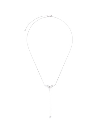 Main View - Click To Enlarge - GENTLE DIAMONDS - Fleur' lab grown diamond 9k white gold necklace