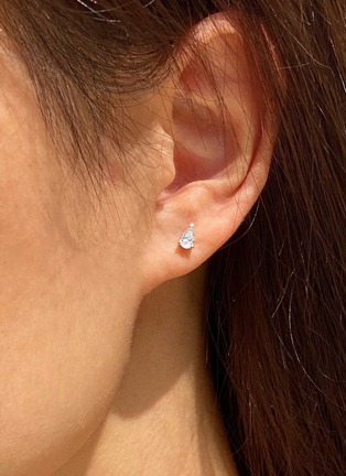 Detail View - Click To Enlarge - GENTLE DIAMONDS - Simone' lab grown diamond 9k gold stud earring