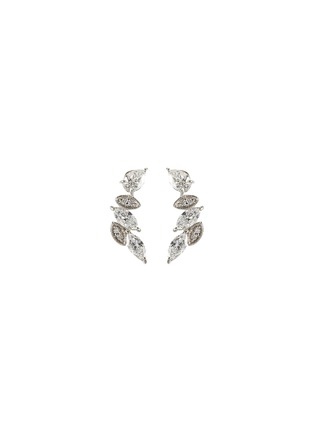 Main View - Click To Enlarge - GENTLE DIAMONDS - Petunia' lab grown diamond 9k white gold cluster earrings