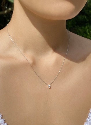 Detail View - Click To Enlarge - GENTLE DIAMONDS - Simone' lab grown diamond 18k white gold pendant necklace