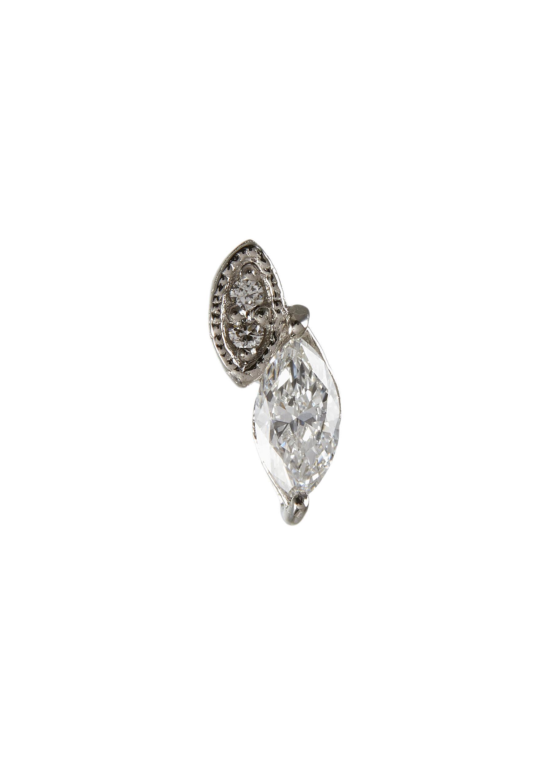 GENTLE DIAMONDS Abelia' lab grown diamond 9k white gold stud earring
