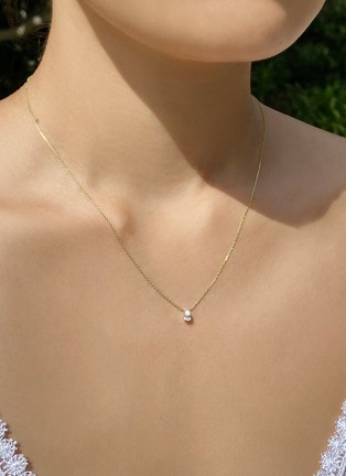 Detail View - Click To Enlarge - GENTLE DIAMONDS - Simone' lab grown diamond 18k gold pendant necklace