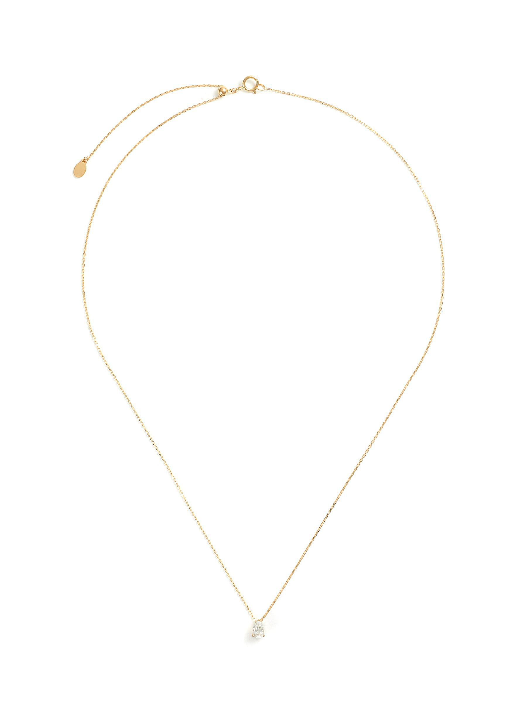 GENTLE DIAMONDS Simone' lab grown diamond 18k gold pendant necklace