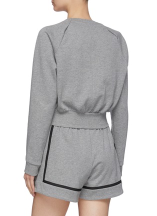 Back View - Click To Enlarge - 3.1 PHILLIP LIM - Gather Detail Square Neck Cotton Crop Sweater