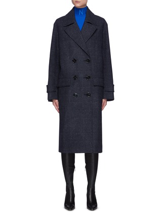 Main View - Click To Enlarge - NINA RICCI - Oversized Houndstooth Double Breast Coat