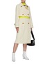 Figure View - Click To Enlarge - NINA RICCI - Contrast Waist Panel Double-breast Trench Coat