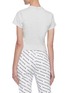 Back View - Click To Enlarge - ALEXANDER WANG - Embroidered Logo Cotton Crop Top
