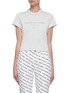 Main View - Click To Enlarge - ALEXANDER WANG - Embroidered Logo Cotton Crop Top