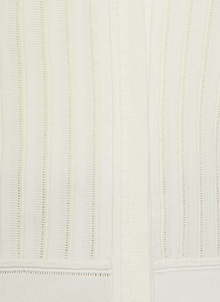  - 3.1 PHILLIP LIM - Crochet Sleeve Lace Jacquard Detail Striped Cardigan