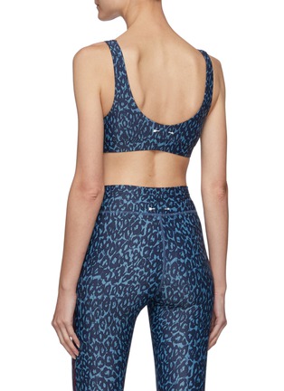 Back View - Click To Enlarge - THE UPSIDE - Primrose Leo Daisy' Leopard Print Scoop Neck Sports Bra