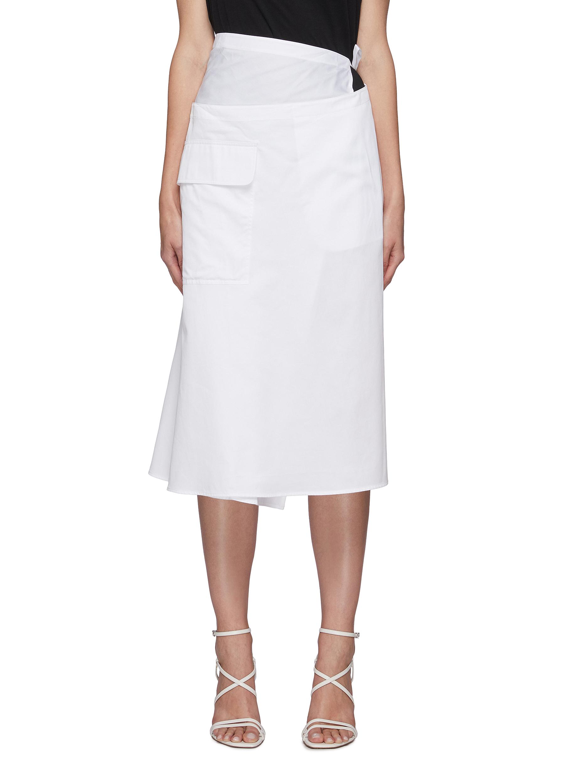 white skirt wrap