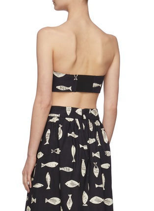 Back View - Click To Enlarge - TIBI - 'Poisson' fish print tie bandeau