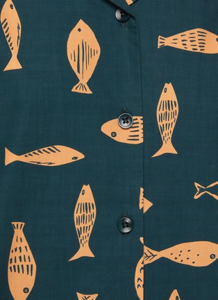  - TIBI - Poisson' fish print camp shirt