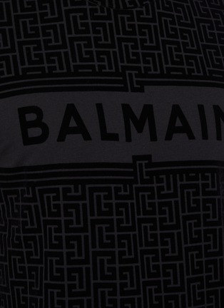  - BALMAIN - Monogram print logo T-shirt