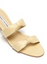 MANOLO BLAHNIK - Pallera' Double Band Leather Heel Sandals
