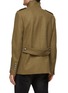 Back View - Click To Enlarge - BALMAIN - High Neck Double Breasted Military Peacoat