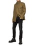 Figure View - Click To Enlarge - BALMAIN - High Neck Double Breasted Military Peacoat