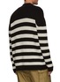 Back View - Click To Enlarge - BALMAIN - Striped Wool Blend Oversize Cardigan