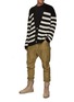 Figure View - Click To Enlarge - BALMAIN - Striped Wool Blend Oversize Cardigan