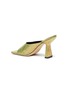 BY FAR - Zaya' Holographic Leather Square Toe Heeled Sandals