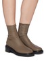 Figure View - Click To Enlarge - BY FAR - Kah' chunky sole square toe chelsea boots