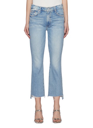 Main View - Click To Enlarge - MOTHER - 'The Insider' Bootcut fray crop step jeans