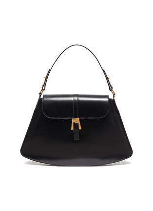 Main View - Click To Enlarge - BY FAR - Portia' Flat Trapezium Brushed Leather Shoulder Bag