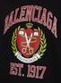 - BALENCIAGA - Boxy College Badge Print Cotton Crewneck T-Shirt
