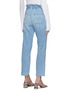 Back View - Click To Enlarge - MOTHER - The Yoyo' Ruffled Waistband Crop Denim Jeans