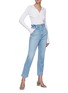 Figure View - Click To Enlarge - MOTHER - The Yoyo' Ruffled Waistband Crop Denim Jeans