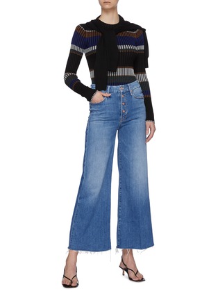 Figure View - Click To Enlarge - MOTHER - 'The Pixie' wide frayed hem jeans