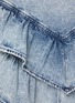MOTHER - The Ruffle' Layered Acid Wash Denim Mini Skirt