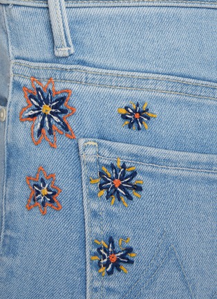  - MOTHER - 'The Weekender' embroidered back flare hem jeans
