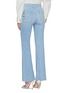 Back View - Click To Enlarge - MOTHER - 'The Weekender' embroidered back flare hem jeans