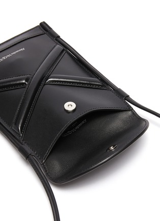 Detail View - Click To Enlarge - ALEXANDER MCQUEEN - 'The Curve Micro' Leather phone holder