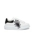 Main View - Click To Enlarge - ALEXANDER MCQUEEN - Heart Papercut print oversized leather sneakers